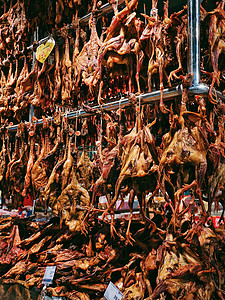 肉类市场年货腊鸡背景