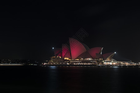 悉尼歌剧院春节灯光秀高清图片