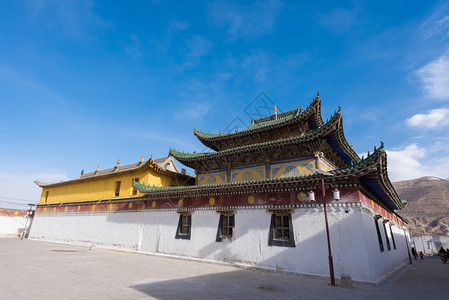 青海隆务寺古建筑黄南州高清图片