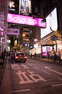 香港兰桂坊夜景背景图片