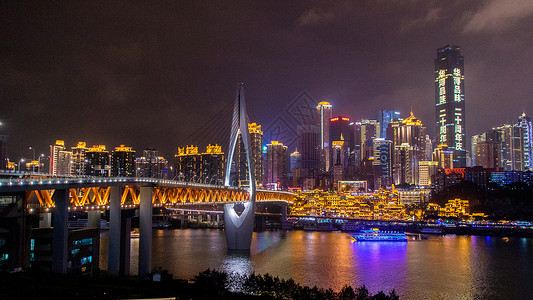 重庆夜景重庆的桥高清图片