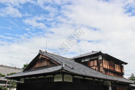 日式烧鸟日式传统建筑背景