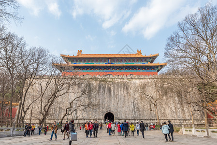 南京明孝陵建筑背景图片