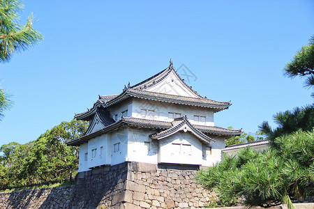 大阪城堡大阪城古代建筑背景