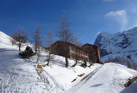 瑞士阿尔卑斯山雪景图片