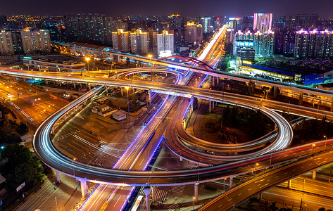 上海城市立交桥背景图片