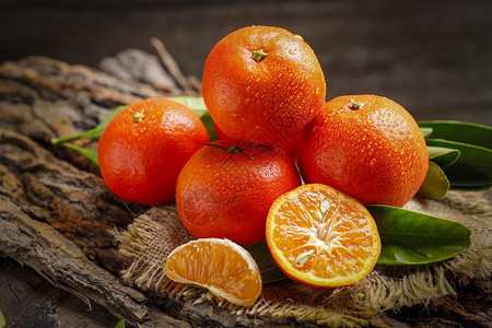新鲜红橘背景图片
