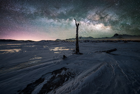 星空银河内蒙古夜景高清图片