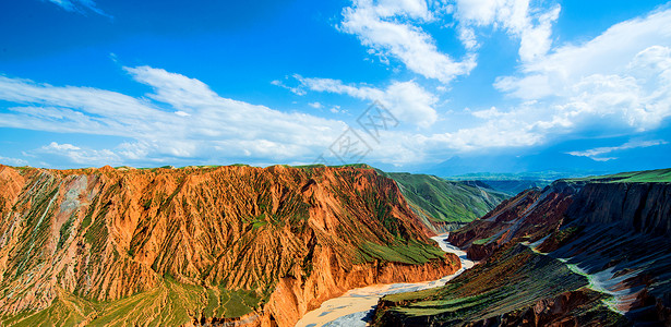 燕子河大峡谷新疆奎屯大峡谷风光背景