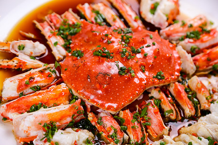 清蒸帝王蟹烹饪海鲜高清图片