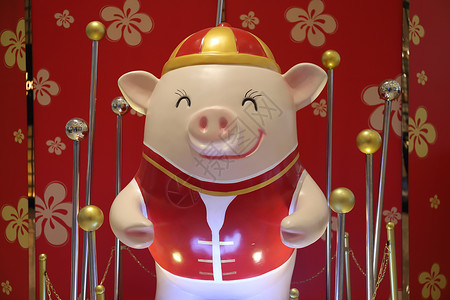 猪年猪送祝福猪年新春装饰背景