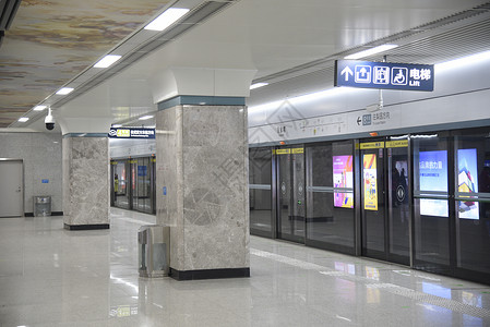 站台指示牌地铁站台背景