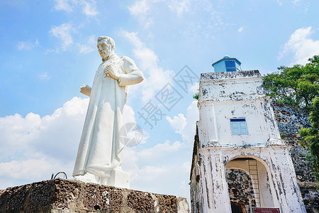 世界文化遗产马六甲海峡历史建筑背景图片