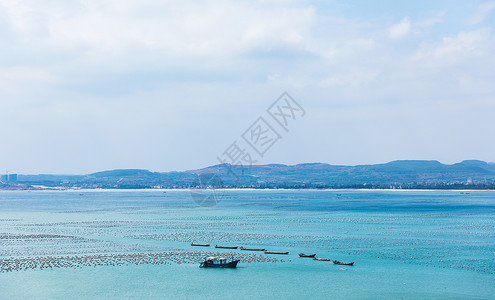 渔杆渔村小岛海岛背景