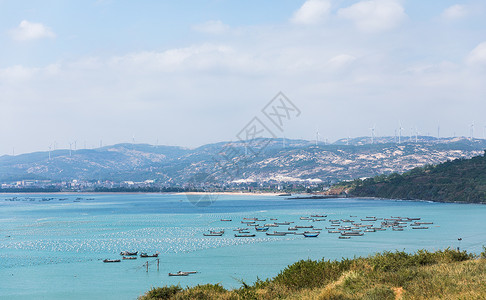 海角鲣鸟渔村小岛海岛背景