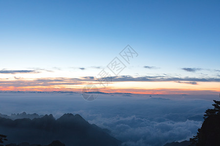 黄山经典黄山日出背景