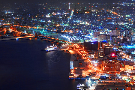 日本函馆世界三大夜景函馆夜景背景