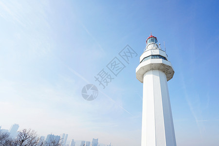 海滨灯烟台海滨风光背景