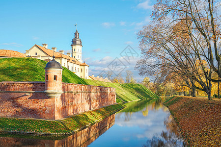 罗斯科莫斯世界遗产涅斯韦日城堡背景