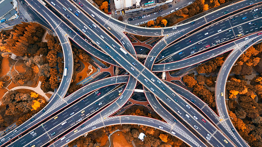 高架桥公路立交桥航拍背景