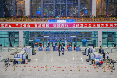 春运火车站背景图片