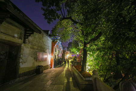 福州上杭街夜景背景