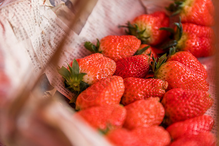 红色维生素新鲜草莓背景