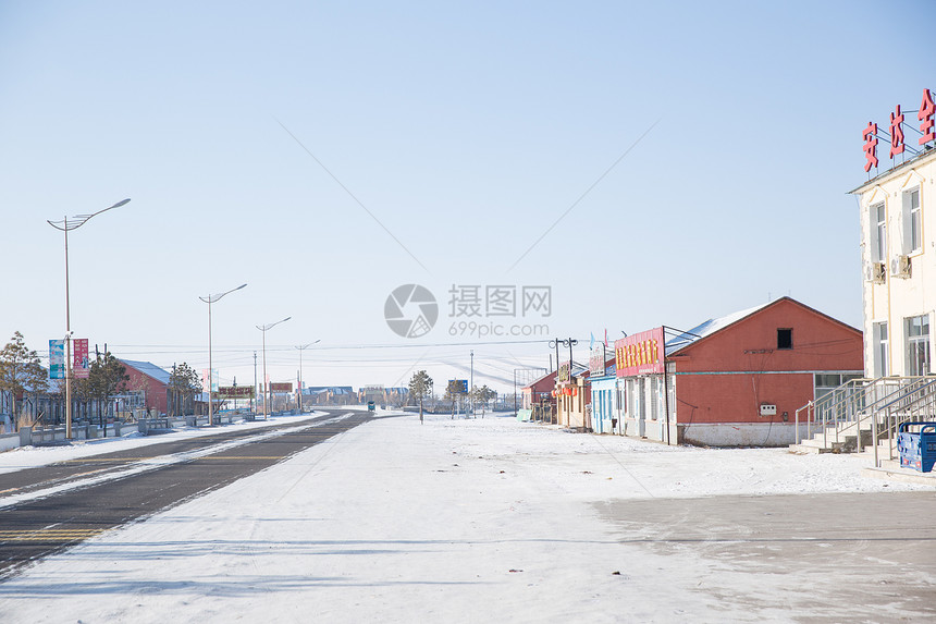 冬季内蒙古村庄图片