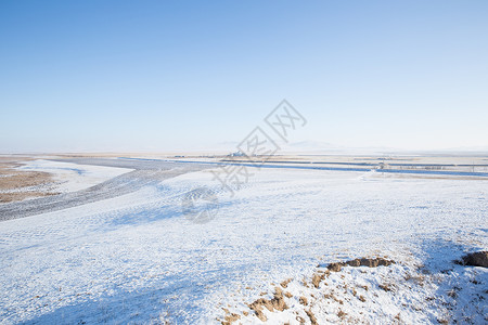 冬季内蒙古呼伦贝尔平原风光图片