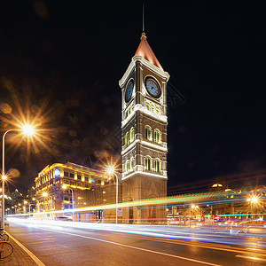 天津意式风情街的钟楼图片