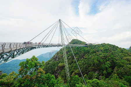 栈道桥马来西亚兰卡威天空之桥背景