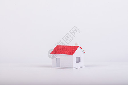 温馨小家红色房顶小屋背景