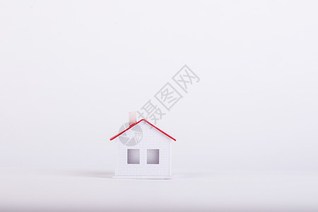 温馨小屋素材红色房顶小屋背景