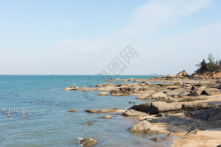 东渔厦门小嶝岛海滩背景