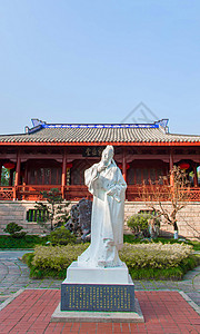 儒家文化素材福州西湖朱熹像背景
