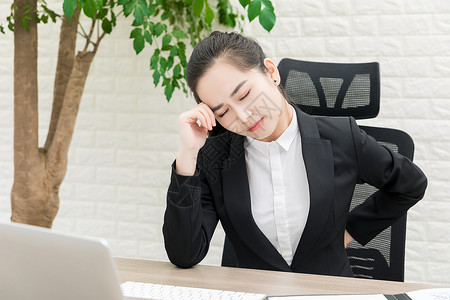 上班族女职场商务女性不适背景