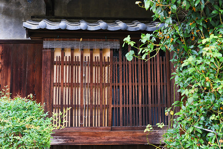 日本房屋日本传统日式庭院背景