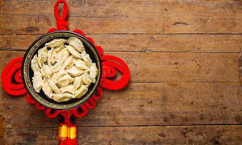 春节饺子背景图片