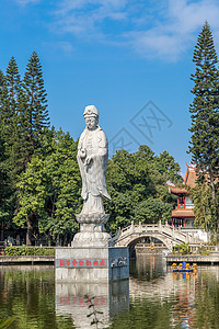 福州西禅寺观音菩萨像背景