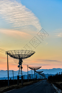 天文台射电望远镜基地背景