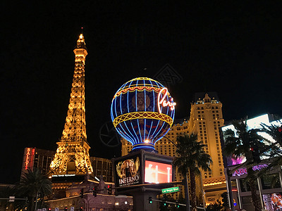 美国夜景素材美国拉斯维加斯城市夜景背景