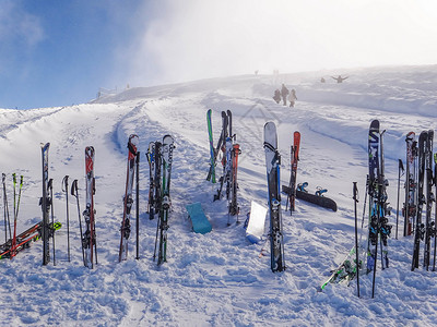 铁力士雪山瑞士铁力士山滑雪背景