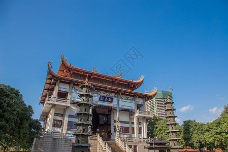 福州西禅寺观音阁背景图片