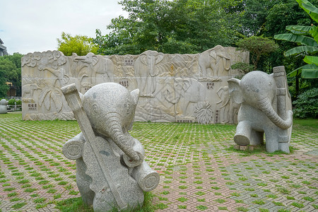 一对象桂林象山公园地标背景