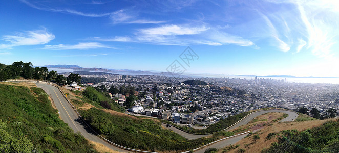 美国西部行旧金山远眺图片
