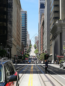 旧金山轨道美国西部行旧金山市路景背景