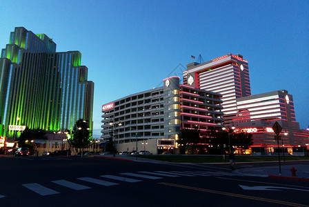 美国西部行黄金镇夜景高清图片