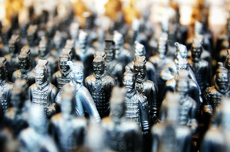 黑色旅游素材陕西西安兵马俑礼品背景