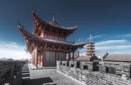 庙湾古城背景图片