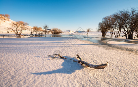 冬天雪景风光背景图片